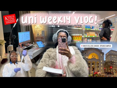 Life at uni kings college london pharmacy school uni vlog ⭐️  strand campus,  labs part-time job