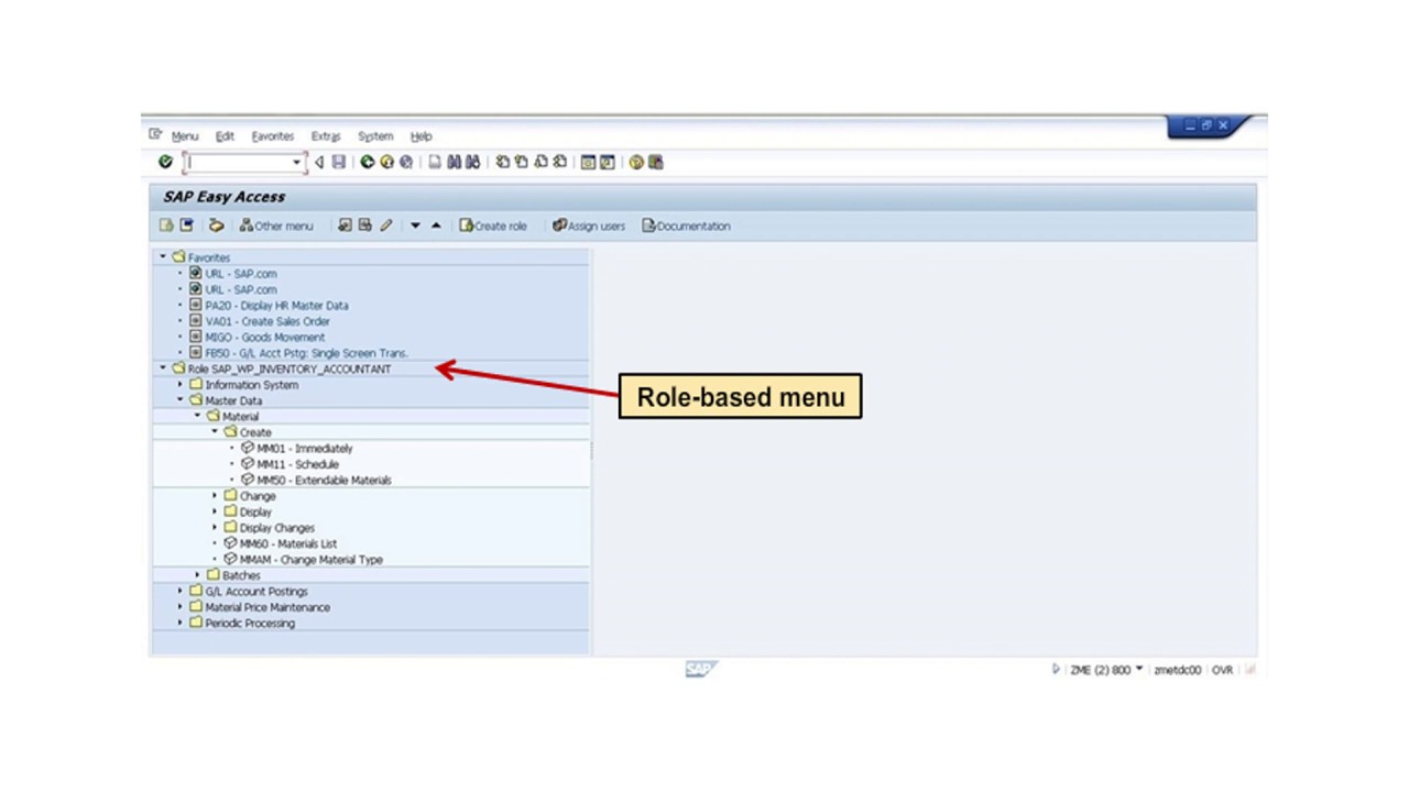 SAP Role Based User Menus | SAPNotes