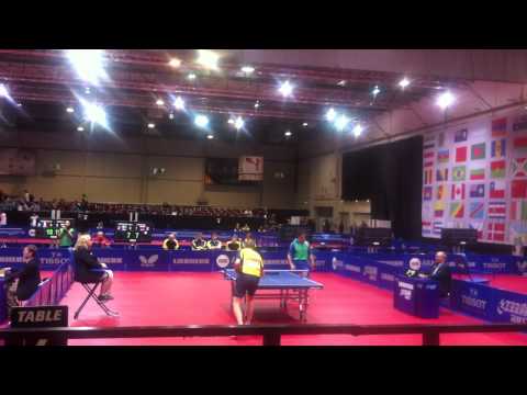 Jörgen Persson vs. Sas Lasan at the World Championships in Dortmund