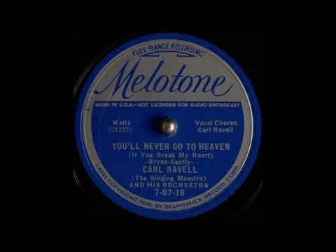 Carl Ravell & his orchestra - You'll Never Go to Heaven (If You Break My Heart) (1937)