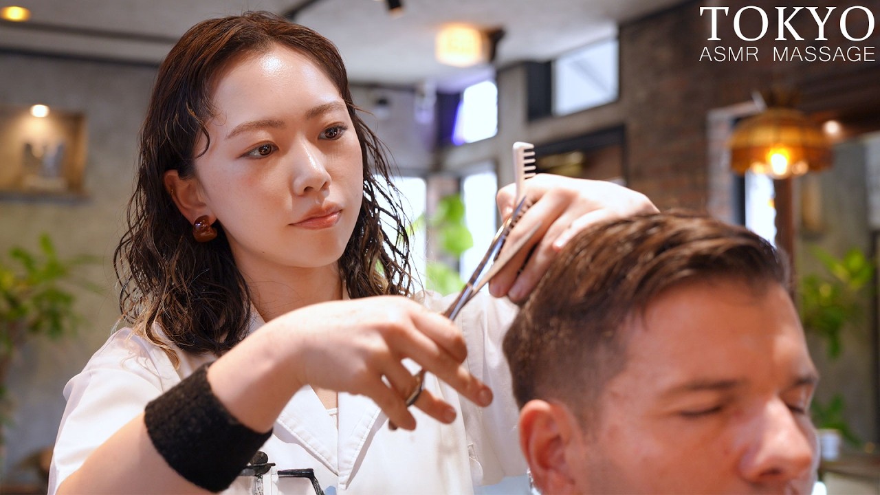 ASMR💈 理容師ミカさんの丁寧な散髪 | 極上ヘッドスパ・シェーブで眠る