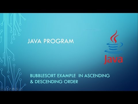 Write A Program Bubblesort Example In Ascending Descending Order Java Program