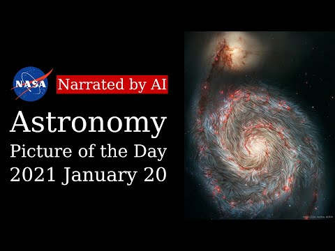 APOD: 2021-01-20 - The Magnetic Field of the Whirlpool Galaxy (Narrated by Salli)