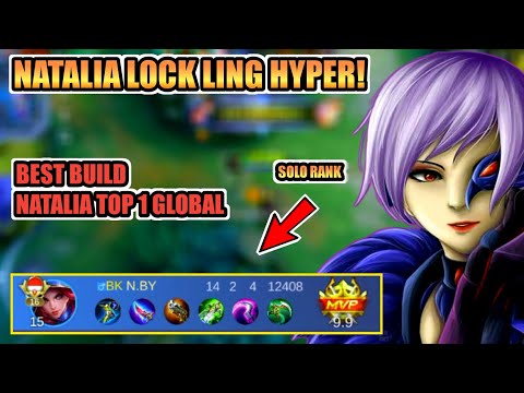NATALIA LOCK LING HYPER❗BEST BUILD NATALIA TOP 1 GLOBAL ~ MLBB