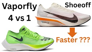 Nike Vaporfly 4 vs Vaporfly 1 Shoeoff - which is faster for me ?