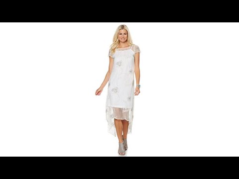 Sheryl Crow Embellished Dress with Slip