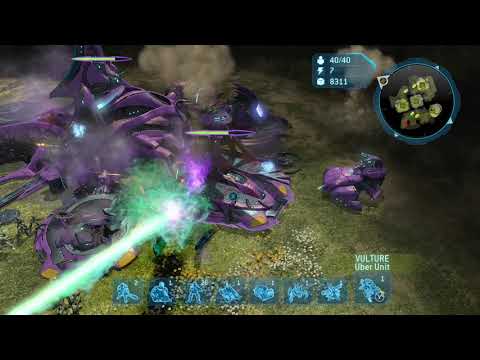 Halo Wars Definitive Edition Clapping a Covenant base