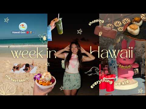HAWAII VLOG 🌺 girls trip to Oahu! the best food spots on the island 🍧 north shore + waikiki shopping