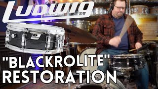 Video thumbnail for Restoring a 90's Ludwig "Blackrolite" Snare Drum // Black Galaxy Acrolite by Mike Malone