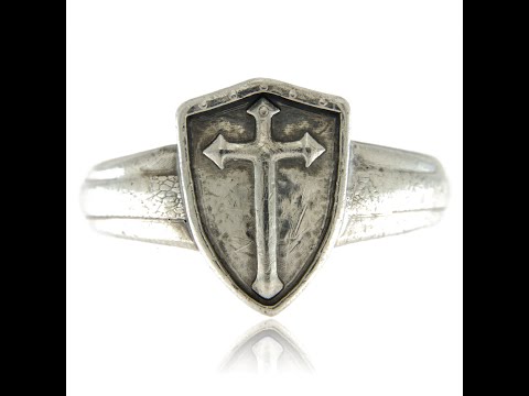 Inel din argint 925 Scut Protector Medieval