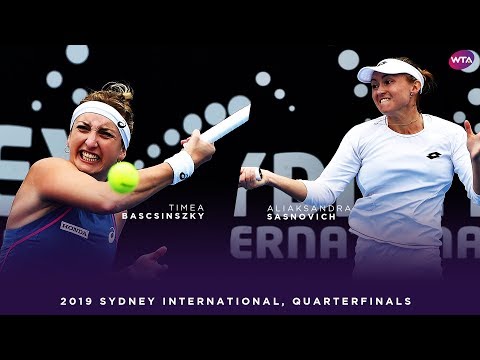 Timea Bacsinszky vs. Aliaksandra Sasnovich | 2019 Sydney International Quarterfinals | WTA High