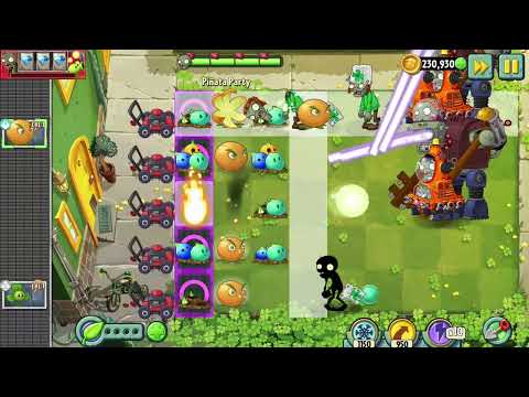 17th March Piñata Party Gameplay with Blackjack music | Plants Vs. Zombies 2