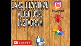 tutorial cara download video dari instagram dredown com