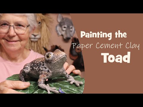 Painting The Paper Cement Clay Toad