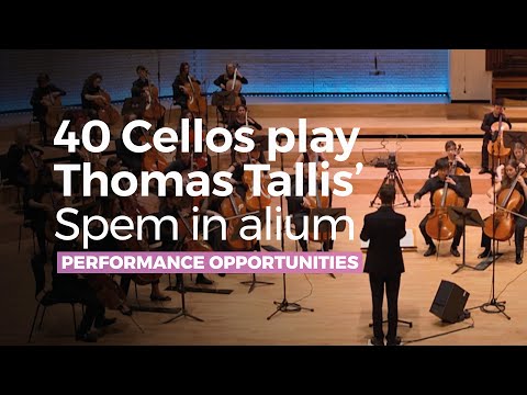 40 Cellos play Thomas Tallis' Spem in alium at the RNCM