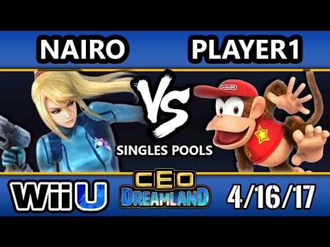 CEO Dreamland 2017 Smash 4 - NRG | Nairo (ZSS) Vs. Player1 (Diddy Kong) SSB4 Pools - Smash Wii U