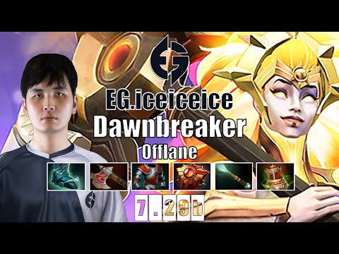 Dawnbreaker Offlane | EG.iceiceice | LEARN DAWNBREAKER FROM ICEICEICE | 7.29b Gameplay Highlights