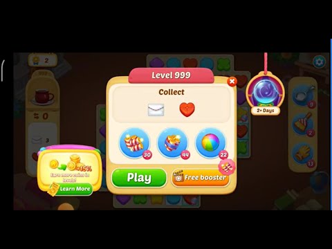 Matchington Mansion Level 999 - My No Booster Level / iOS/ Android