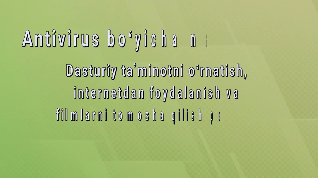 Kiberxavfsizlik 3   Antiviruslar haqida
