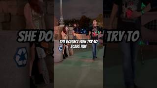 She is so good at her job. She doesn’t even have to try #hhn2025 #halloweenhorrornights #universal ￼