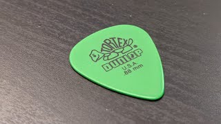 Video thumbnail for Month-long review of The Green!: Jim Dunlop Tortex 0.88mm guitar pick by earthsteward9 Guitar Pick Reviews