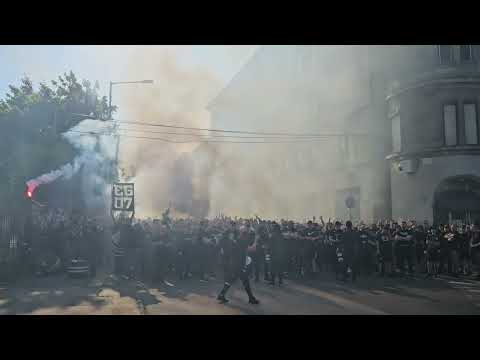 Fradi tábor vonulása a kupadöntő előtt // FTC - PAKS // MOL Magyar Kupa döntő // 2025.05.14.