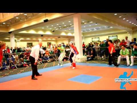 WKC Worlds 2014   Medal Rounds   Boys point sparring Team USA v Team IRL