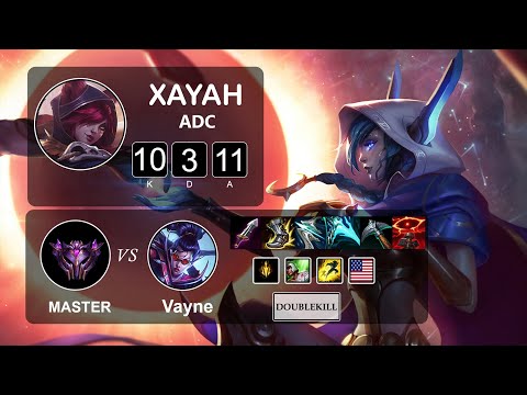ADC Xayah vs Vayne - LOL NA Master Season 11 Patch 11.19