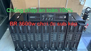 Cập bến lô đẩy 4 kênh chính hãng nội địa, Công nghệ chống chập USA. BR 3600w chơi đc sub kép. Giá rẻ