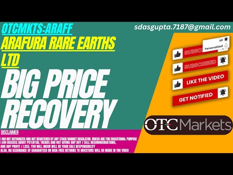 BIG PRICE RECOVERY : ARAFF STOCK ANALYSIS | ARAFURA RARE EARTHS STOCK