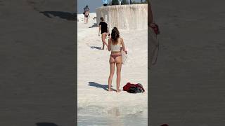 ☀️Magic Of The Cleopatra Pool Good Pamukkale Turkey -Hot Day? #pamukkale #cleopatra #pool