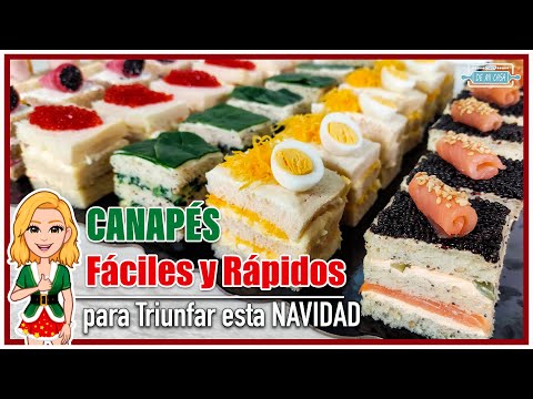 🎄CANAPÉS de PAN DE MOLDE tan Fáciles y Rápidos 🎅 que ¡TRIUNFARÁS SEGURO! 🥳 Canapés para NAVIDAD 🥰