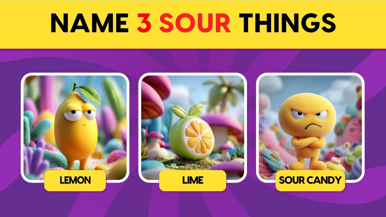 Can You Name 3 Things in 5 Seconds? | Name 3 Things | Can You Find All