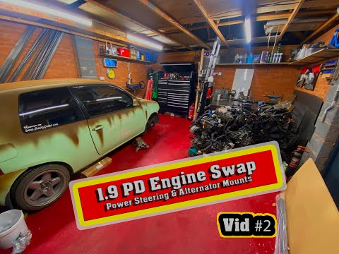 Arosa 1.4 to 1.9 TDI PD130 VRS Conversion Vid 2 - Power Steering / Alternator Mods