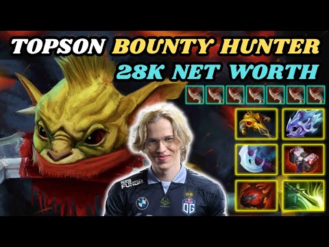 🔥 TOPSON Bounty Hunter Midlane Highlights 7.34d 🔥 Hitter Build 28K NET WORTH - Dota 2