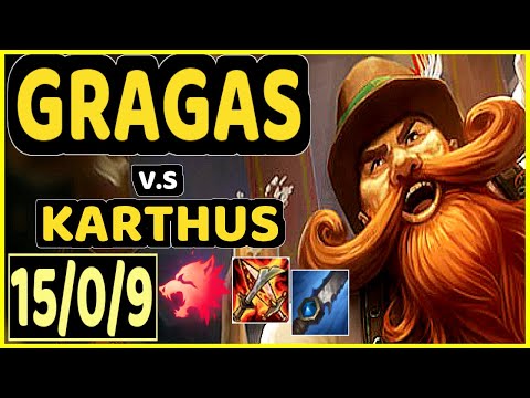 CARIOK (GRAGAS) vs KARTHUS - 15/0/9 KDA JUNGLE CHALLENGER GAMEPLAY - BR