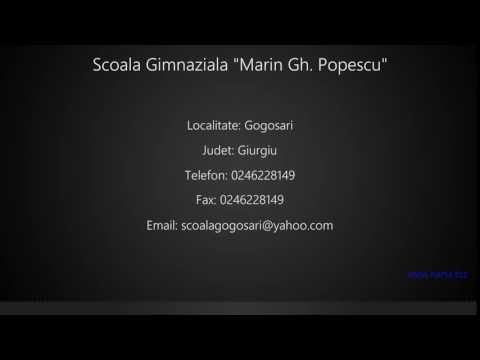 Scoala Gimnaziala "Marin Gh. Popescu" Gogosari