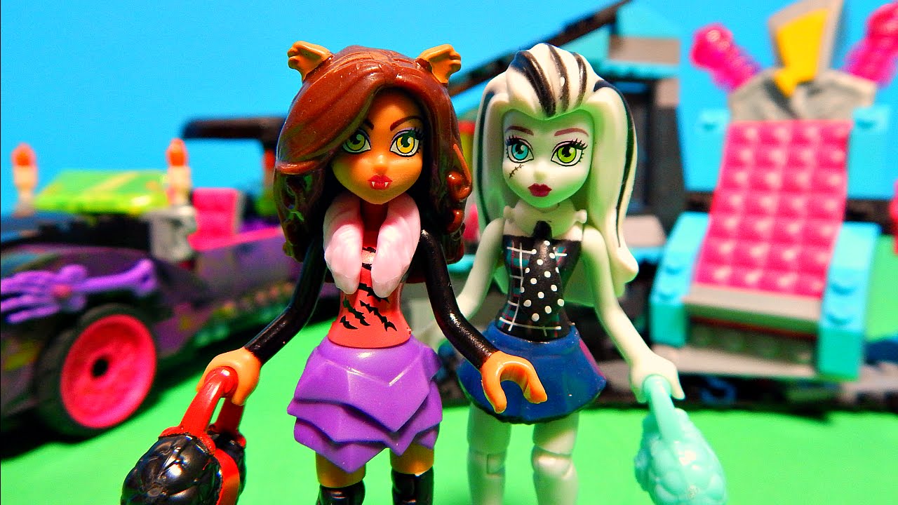 Monster High Mega Bloks Frankie Stein & Clawdeen Minifigure Doll Playsets