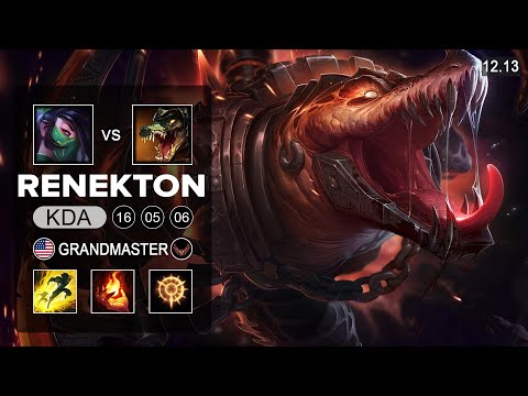 Renekton vs Akali Top - NA Grandmaster - Patch 12.13 Season 12