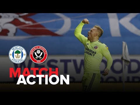 Wigan 0-3 Blades - match action