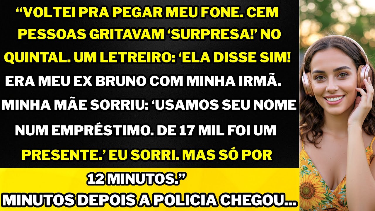 "I just went back to get my headphones — but there were 100 people in the yard yelling, 'Surprise!'"