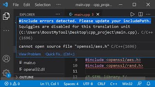 How to Fix Include Path Error in C/C++ Files using Visual Studio Code