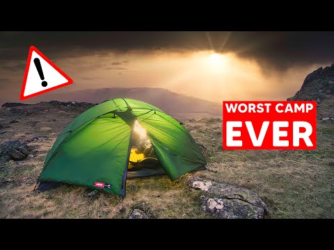 SOLO Mountain Camp in DANGEROUS Winds | I reached my LIMIT 😩