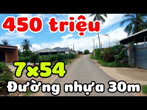 Bán đất đường nhựa 7x54 giá 450 triệu có thổ cư ở Hảo Đước Tây Ninh xây nhà mái Thái sân vườn đẹp