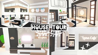 LUXURY APARTMENTS Apartment C, Cafe, Lobby &amp; Pool HOUSE TOUR - ROBLOX Adopt Me 🏢💜