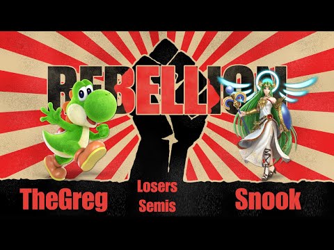 Rebellion SSBU - TheGreg (Yoshi) vs. Snook (Palutena) - Top 8  - Losers Semis