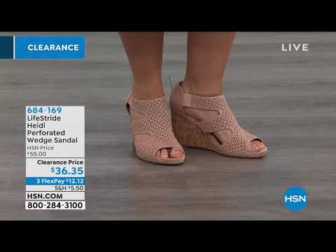 LifeStride Heidi Perforated Wedge Sandal