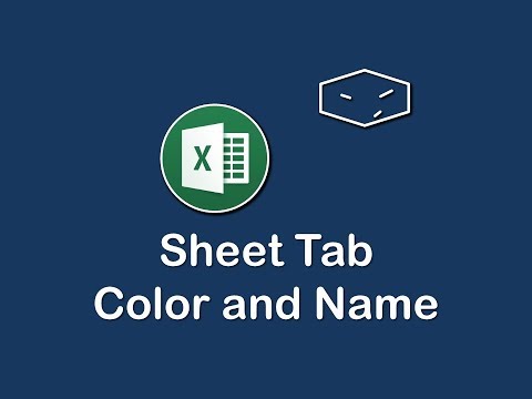 ms office excel sheet tab color and name