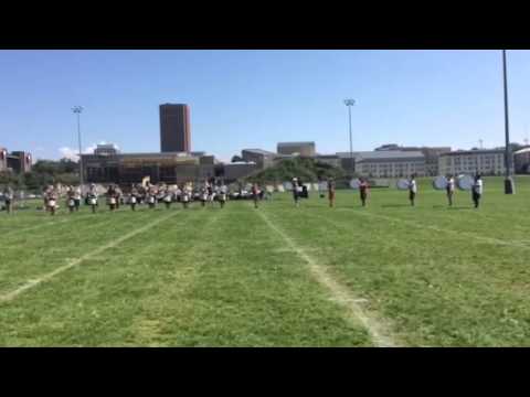 UMass Drumline EWF drill rehearsal