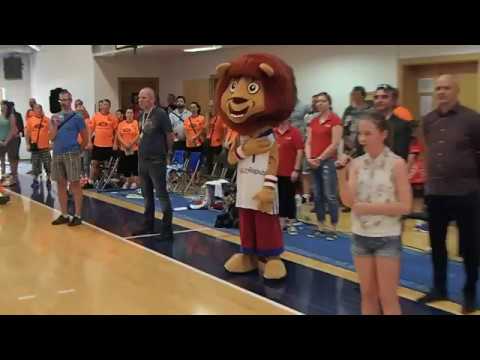 MČR v minibasketbalu v Praze v r. 2018. Státní hymna